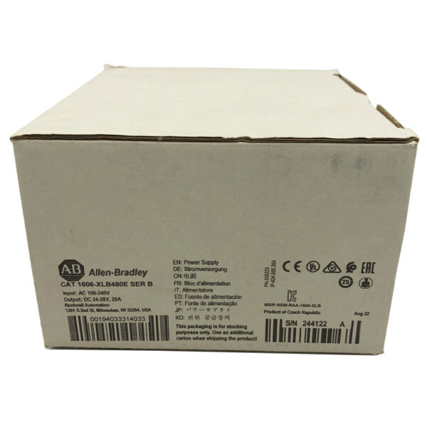 1606-XLB480E New Allen-Bradley AB XLB Power Supply 480W 24VDC 20A