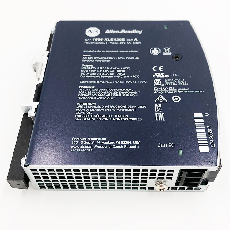 1606-XLE120E New Allen-Bradley AB XLE Power Supply 120W 24VDC 5A