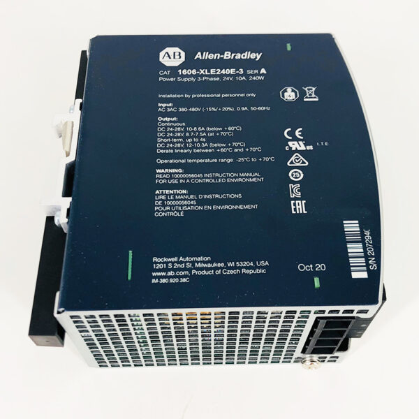 1606-XLE240E-3 New Allen-Bradley AB 480VAC Input 24VDC Out 10A Power Supply