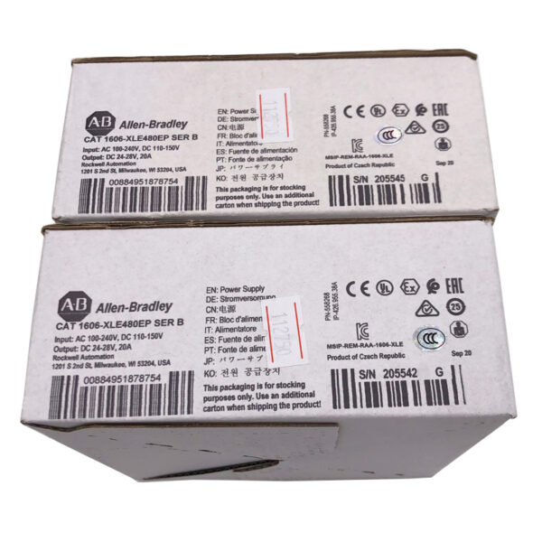 1606-XLE480EP New Allen-Bradley AB XLE Power Supply 480W 24VDC 20A