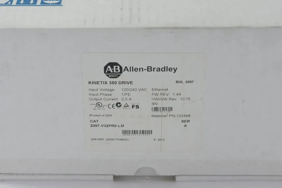 2097-V32PR0-LM New Allen-Bradley AB Kinetix 350 400W Servo Drive