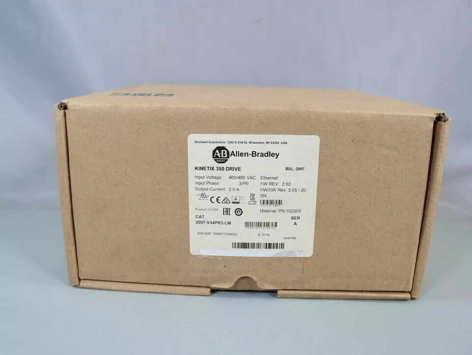 2097-V34PR3-LM New Allen-Bredley AB Kinetix 350 1.0kW Servo Drive