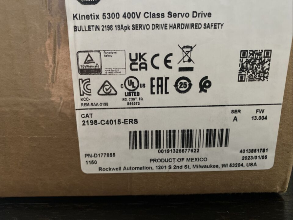 2198-C4015-ERS New Allen Bradley Kinetix 5300 Servo Drive 400V Class AB Factory