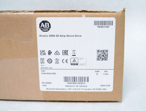 2198-H025-ERS New AB Allen-Bradley Kinetix 5500 20 Amp Servo Drive