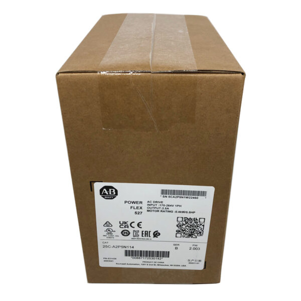 25C-A2P5N114 New Allen-Bradley AB PowerFlex 527 0.4kW 0.5Hp AC Drive