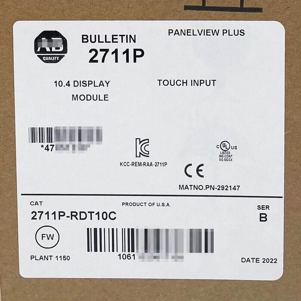 2711P-RDT10C New Allen-Bradley AB PanelView Plus Display Module