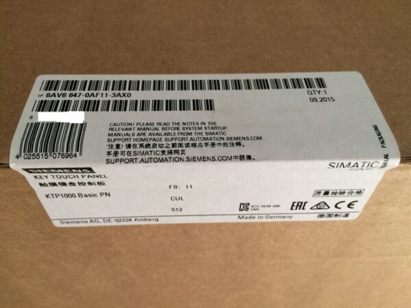 6AV6647-0AF11-3AX0 New Siemens KEY Touch Panel