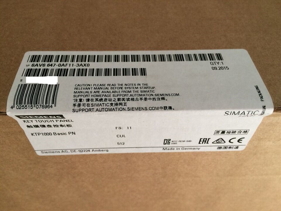 6AV6647-0AF11-3AX0 New Siemens KEY Touch Panel