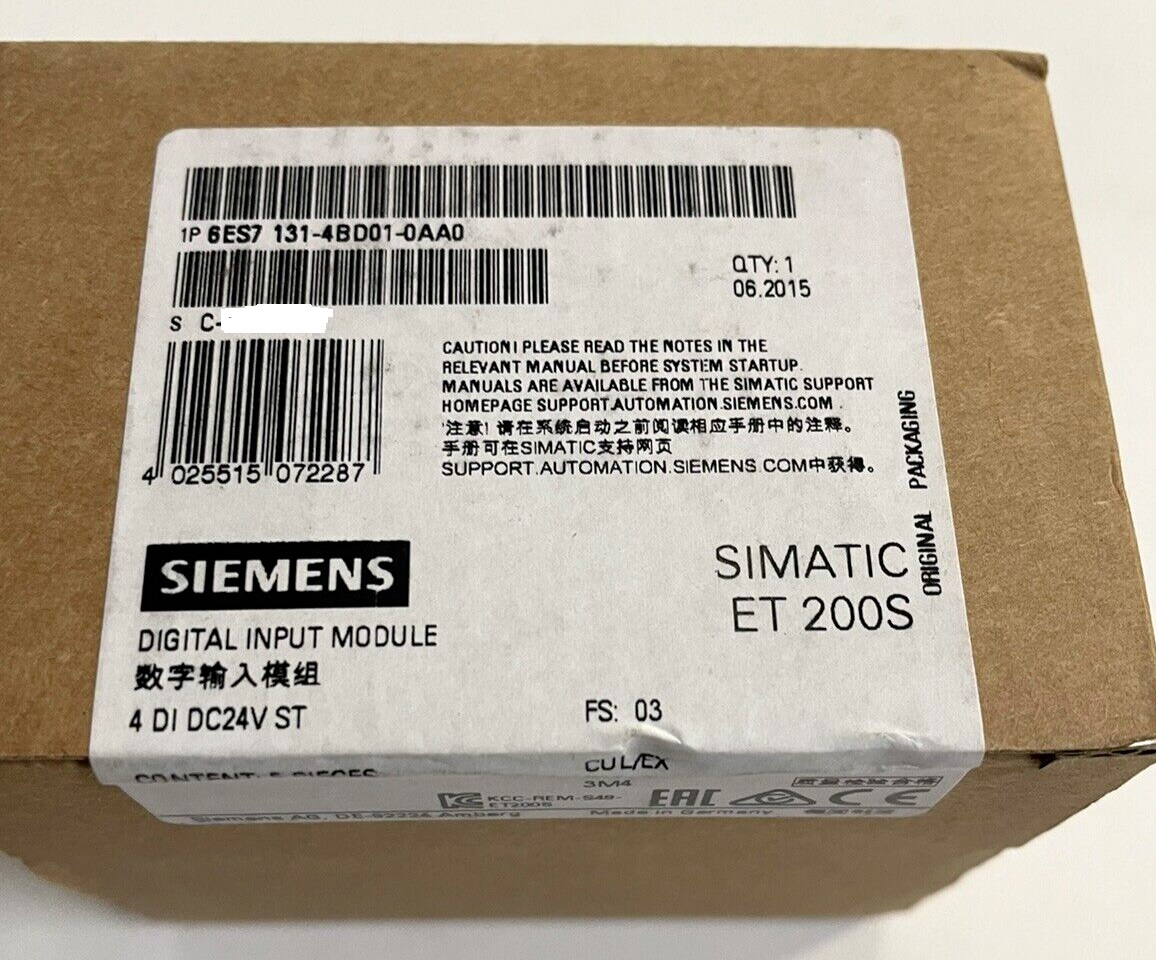 6ES7131-4BD01-0AA0 New Siemens Digital Input Module