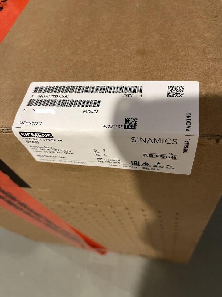 6SL3130-7TE31-2AA3 New Siemens Frequency Converter