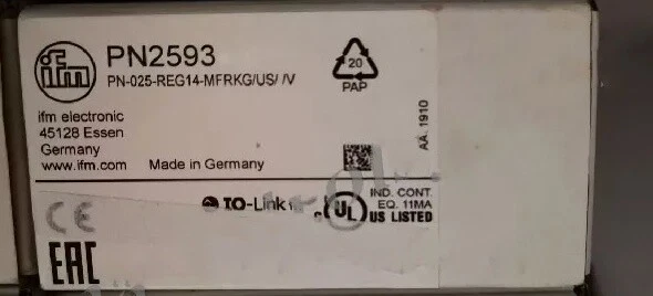 IFM PN2593 pressure sensor