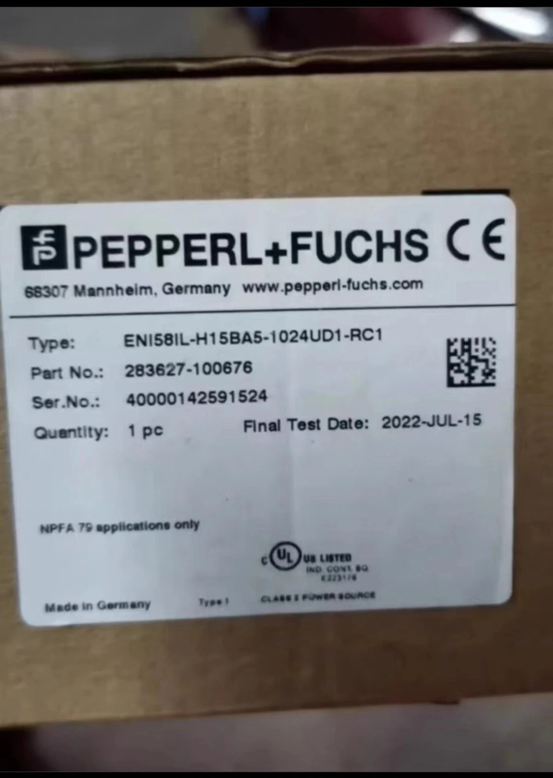 1 PCS Pepperl-Fuchs ENI58IL-H15BA5-1024UD1-RC1 IN NEW BOX ALL NEW
