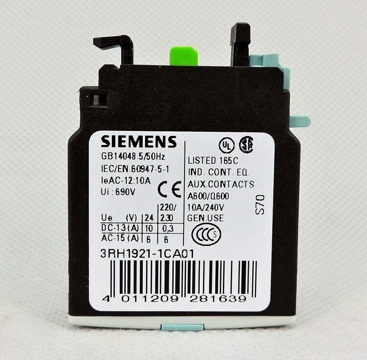 SIEMENS 3RH1921-1CA01 Auxiliary Contact New One Free Shipping 3RH1 921-1CA01