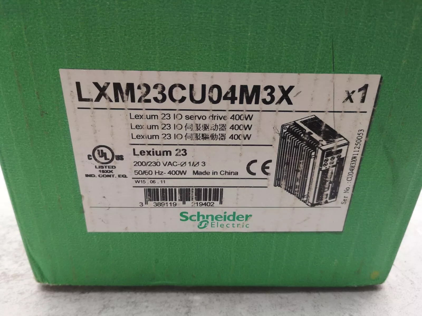 New In Box SCHNEIDER LXM23CU04M3X Servo Drive